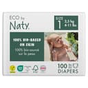 Naty Baby Luiers - Plantaardige, milieuvriendelijke luiers, zeer geschikt voor de gevoelige babyhuid en helpen doorlekken te voorkomen (Maat 1, 100 Stuks)