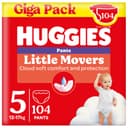 Huggies Little Movers Luierbroekjes Maat 5 (12 - 17 kg) 104 stuks